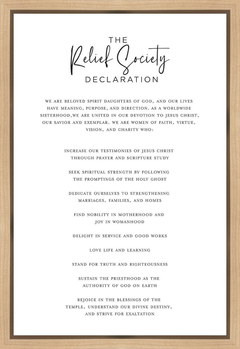 The Relief Society Declaration