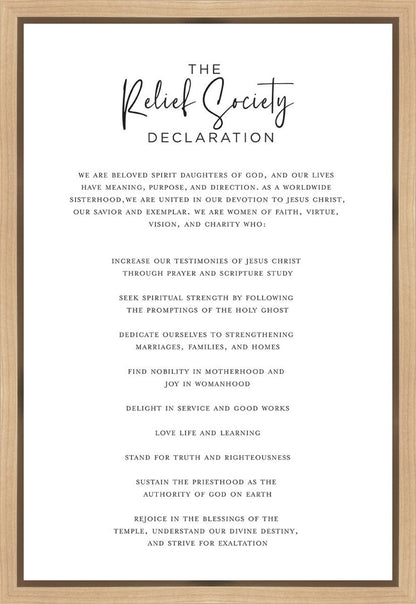 The Relief Society Declaration