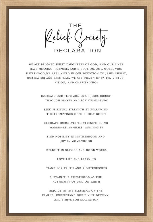 The Relief Society Declaration