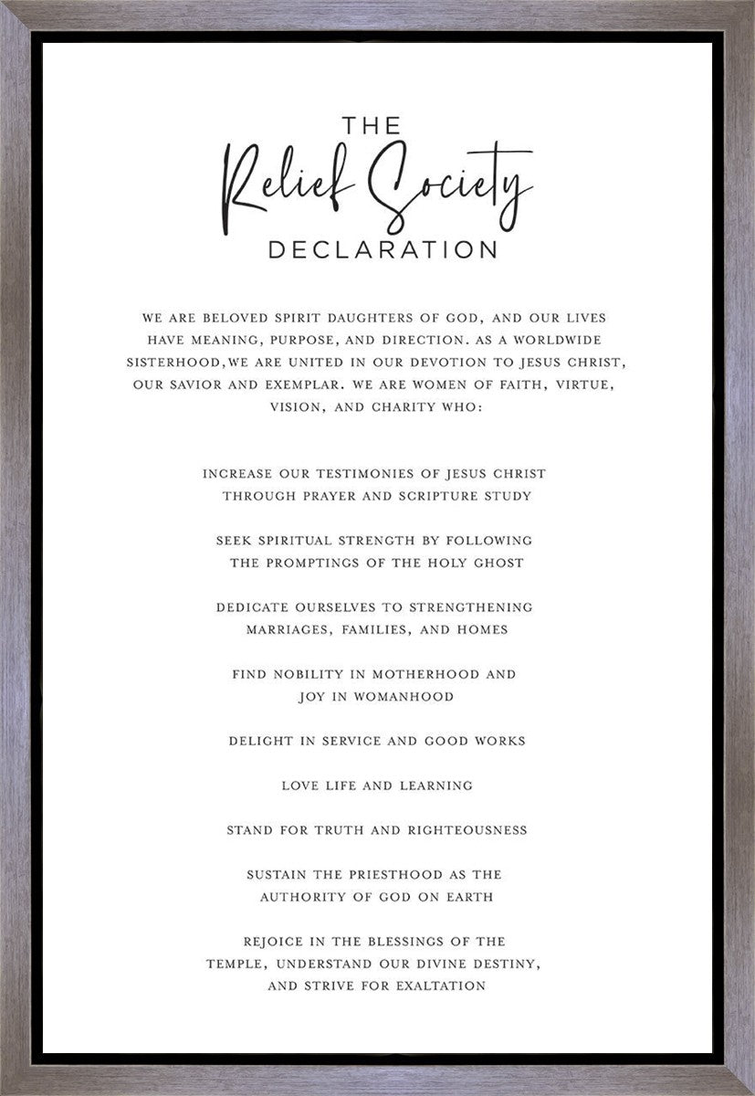 The Relief Society Declaration