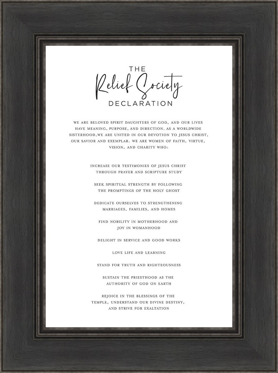 The Relief Society Declaration