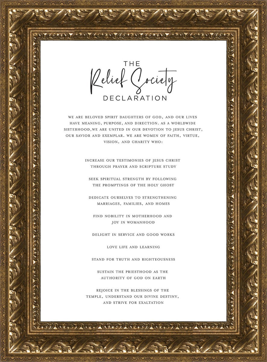 The Relief Society Declaration