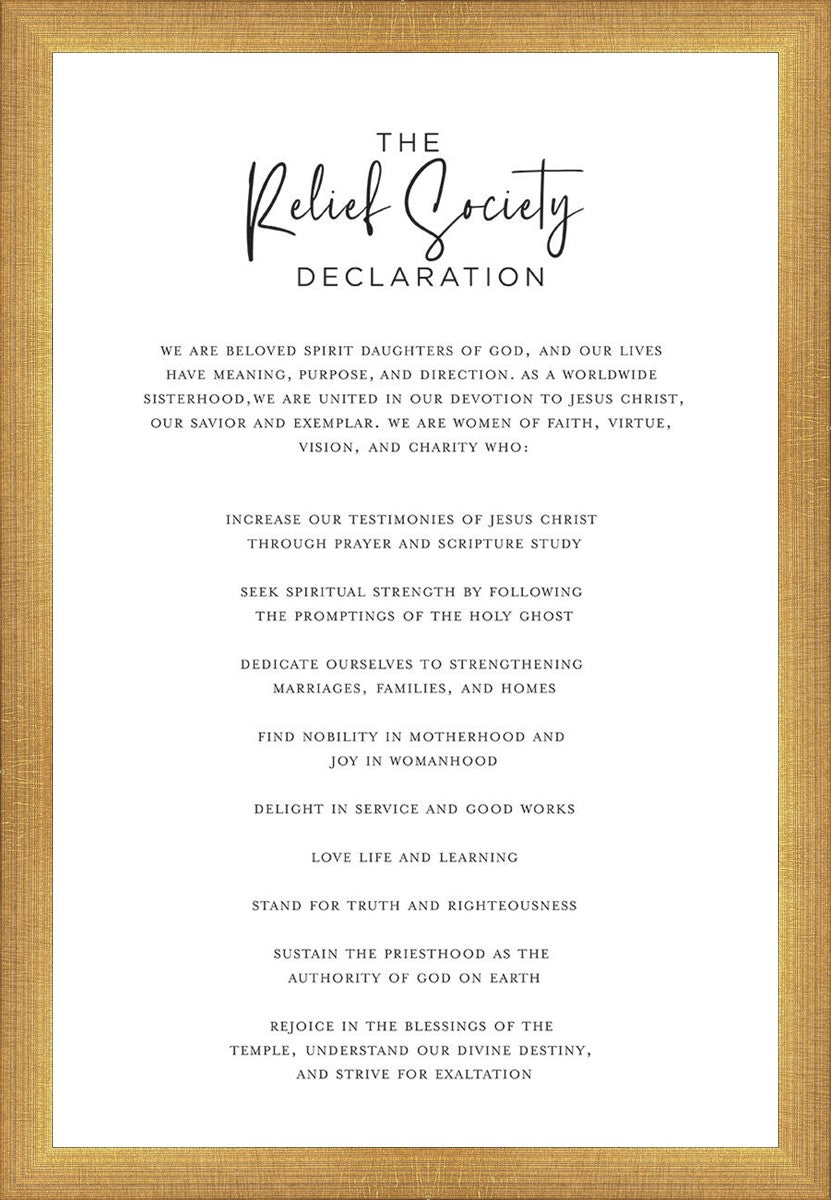 The Relief Society Declaration