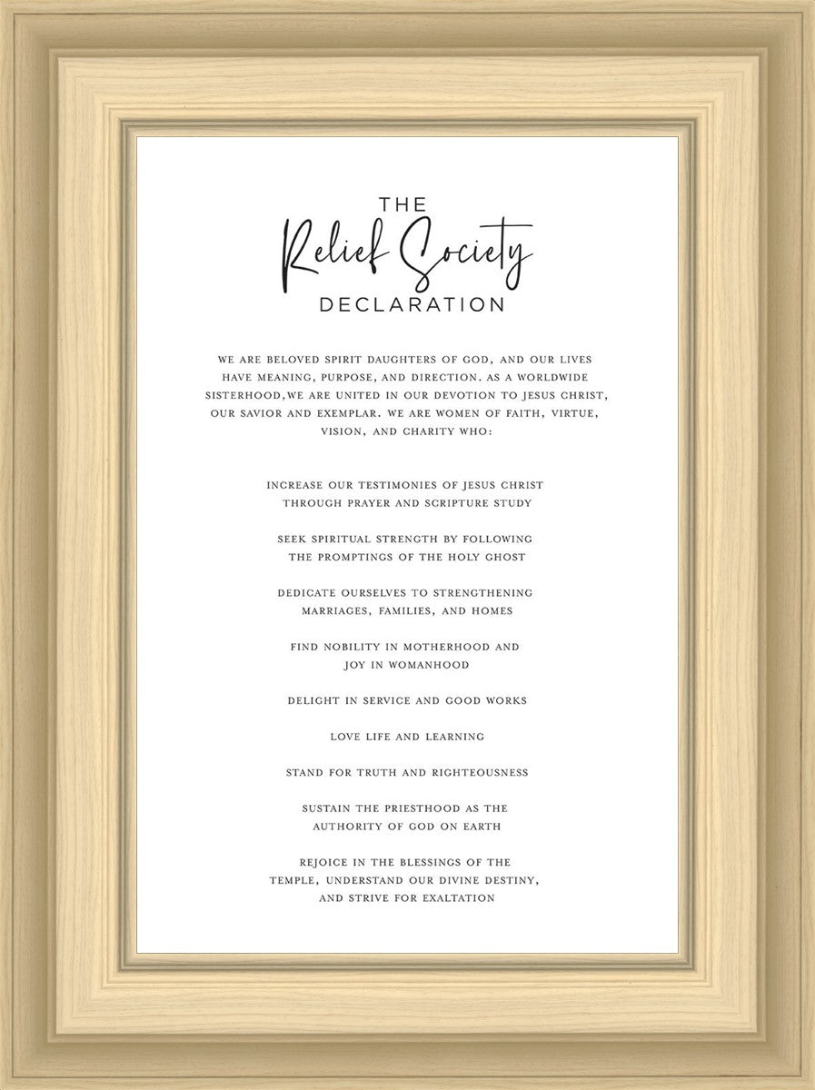 The Relief Society Declaration
