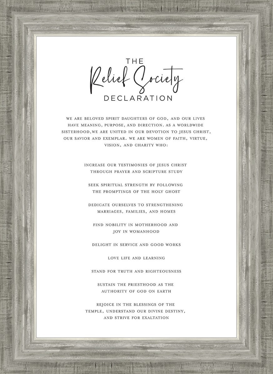 The Relief Society Declaration
