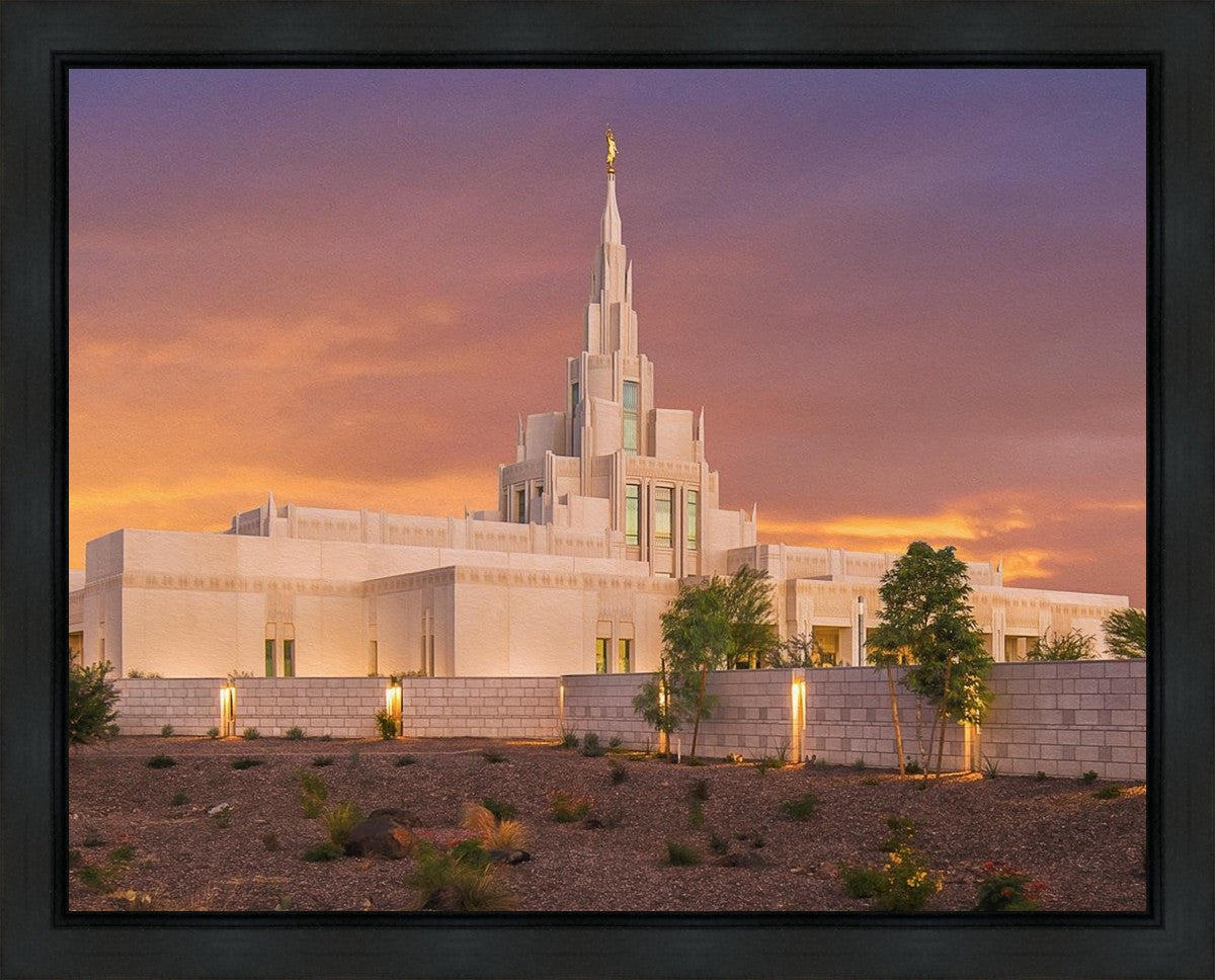 Phoenix Temple Sunset Gallery Wrap