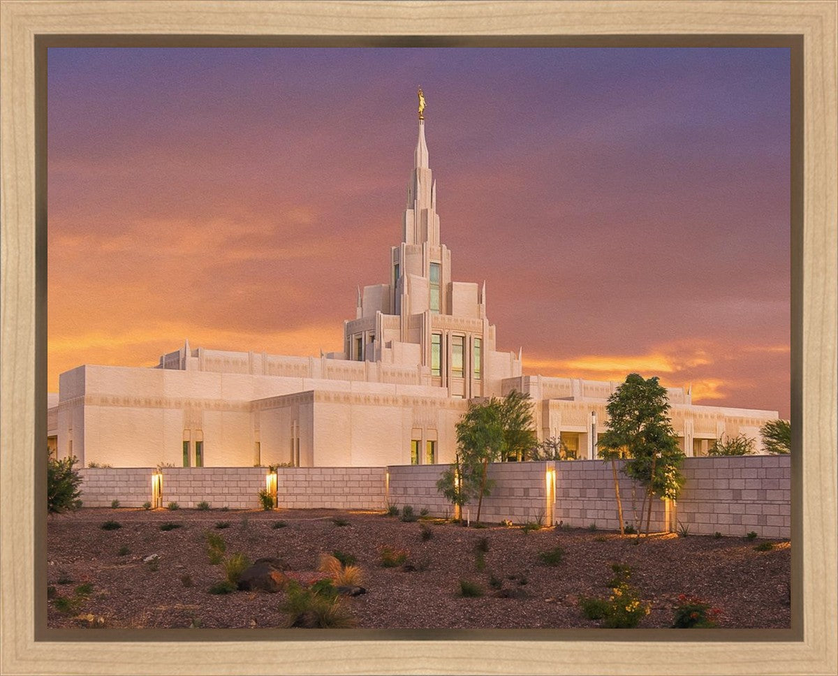 Phoenix Temple Sunset Gallery Wrap