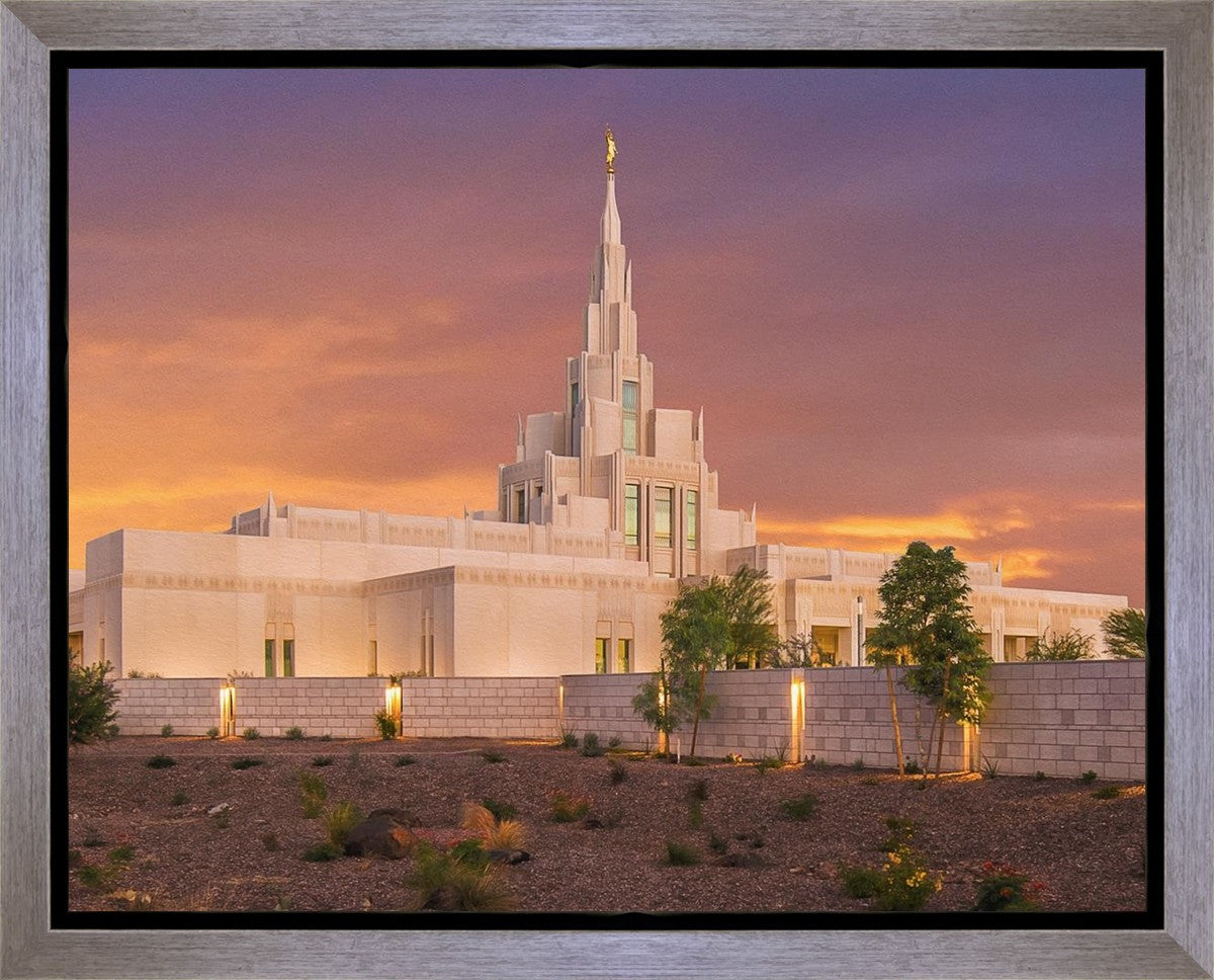 Phoenix Temple Sunset Gallery Wrap