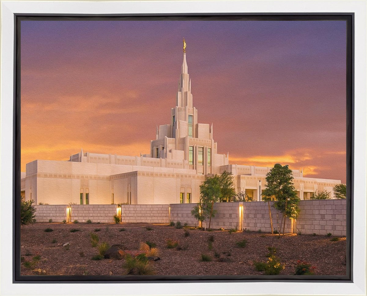 Phoenix Temple Sunset Gallery Wrap