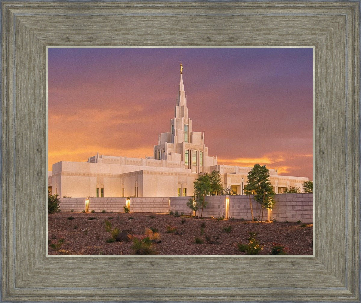 Phoenix Temple Sunset