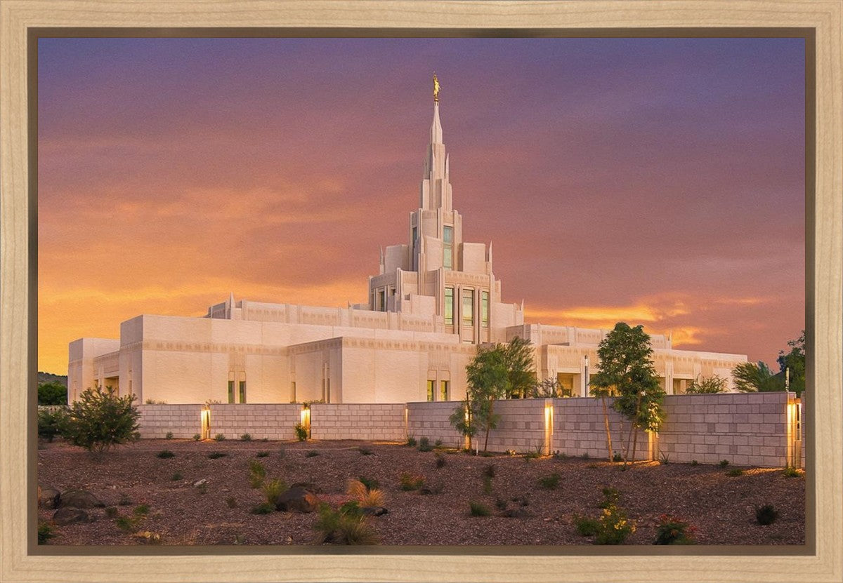 Phoenix Temple Sunset Gallery Wrap