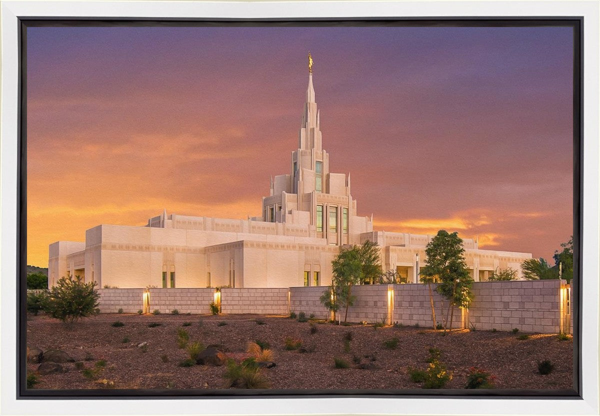 Phoenix Temple Sunset Gallery Wrap