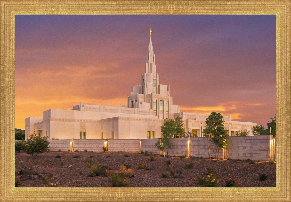 Phoenix Temple Sunset