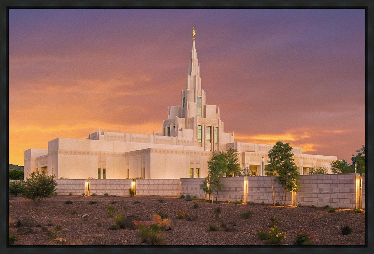 Phoenix Temple Sunset Gallery Wrap