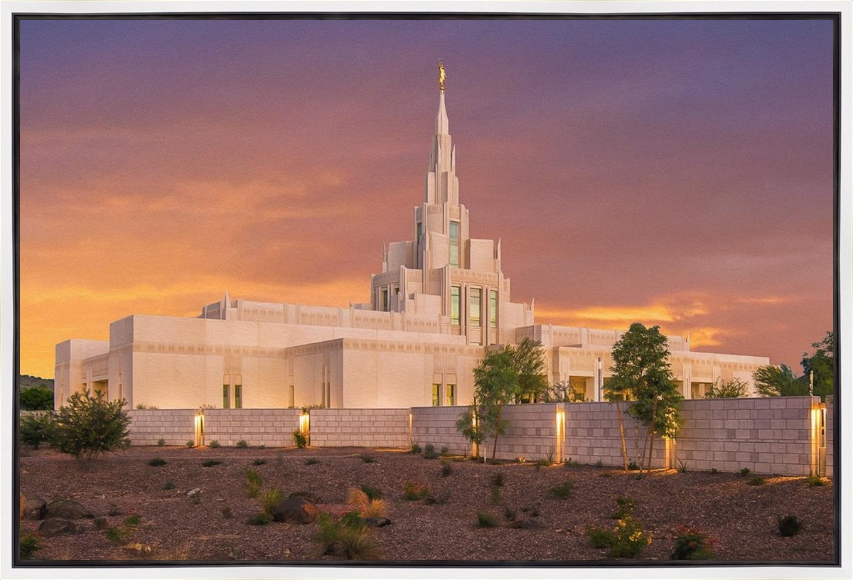 Phoenix Temple Sunset Gallery Wrap