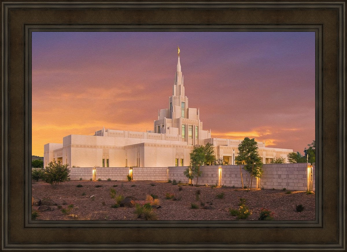 Phoenix Temple Sunset