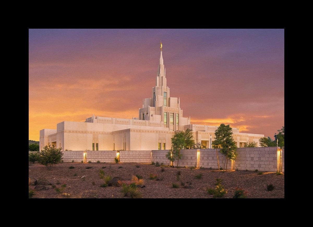 Phoenix Temple Sunset