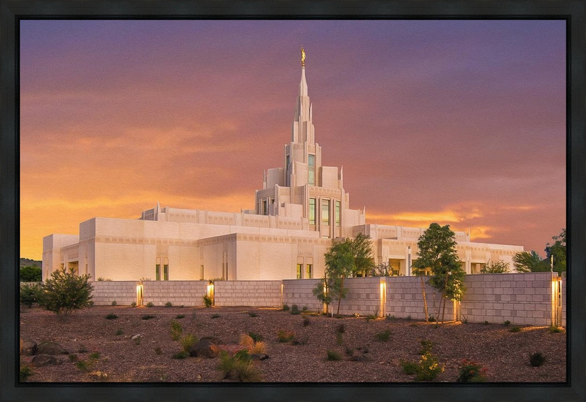 Phoenix Temple Sunset Gallery Wrap