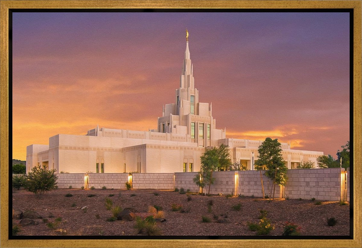 Phoenix Temple Sunset Gallery Wrap