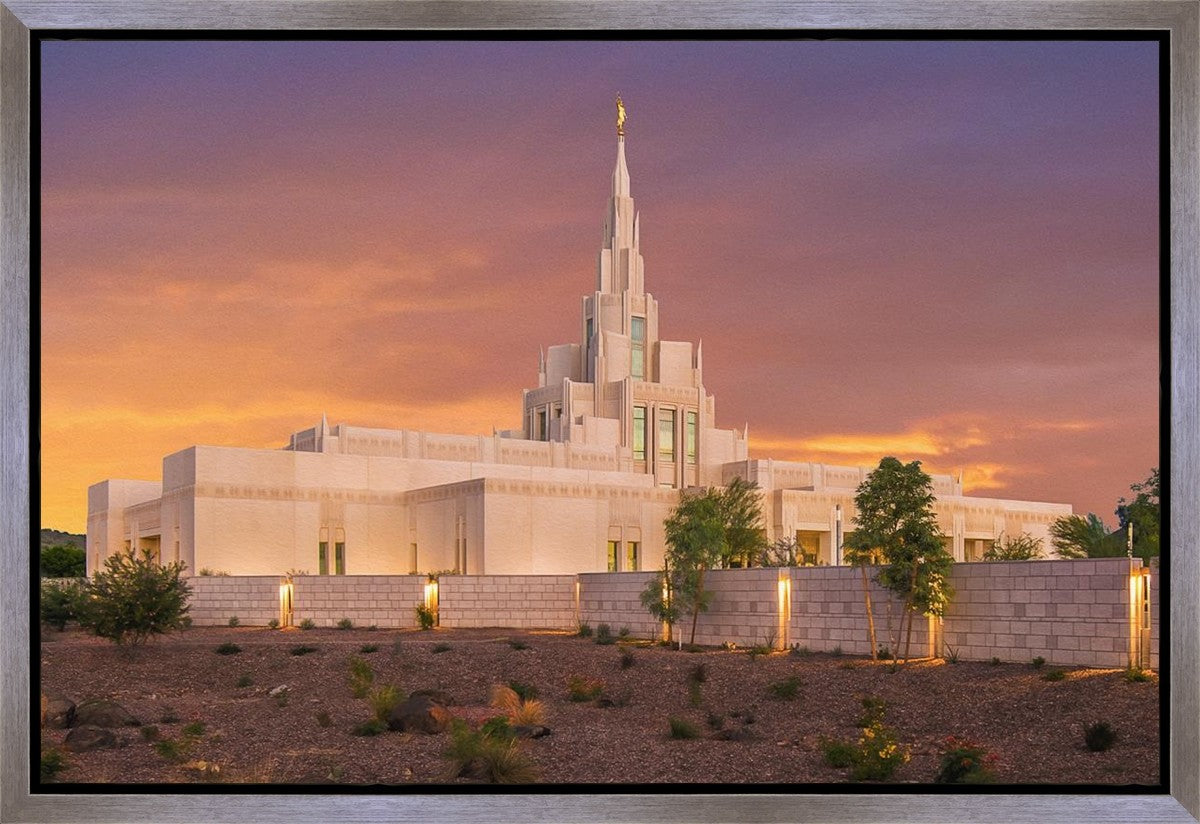 Phoenix Temple Sunset Gallery Wrap