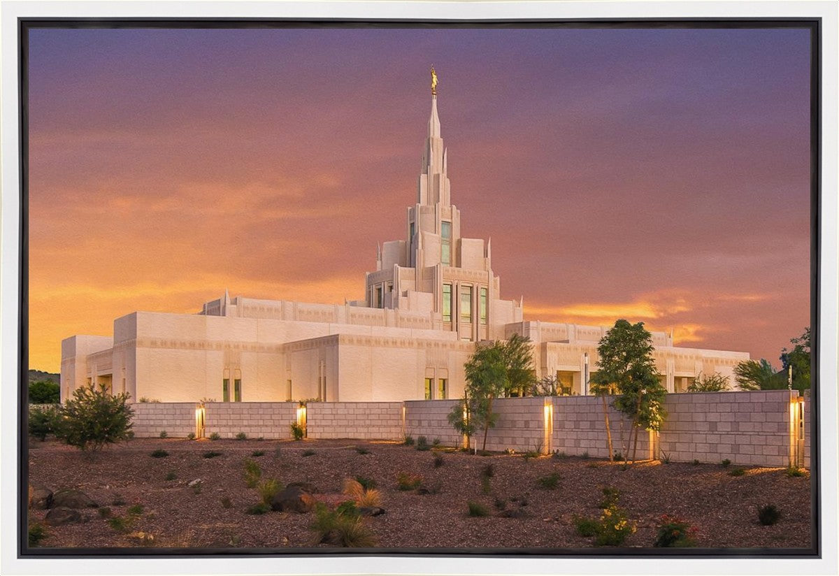 Phoenix Temple Sunset Gallery Wrap