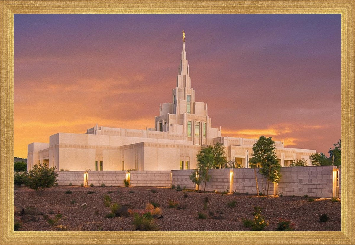 Phoenix Temple Sunset