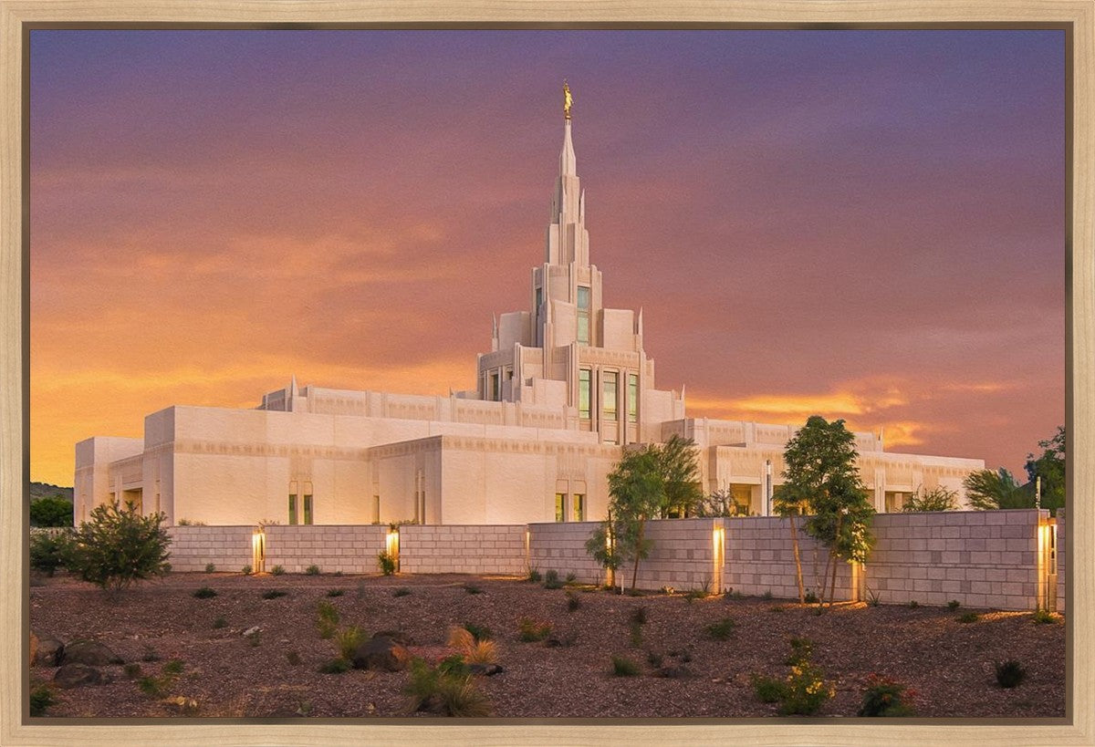 Phoenix Temple Sunset Gallery Wrap