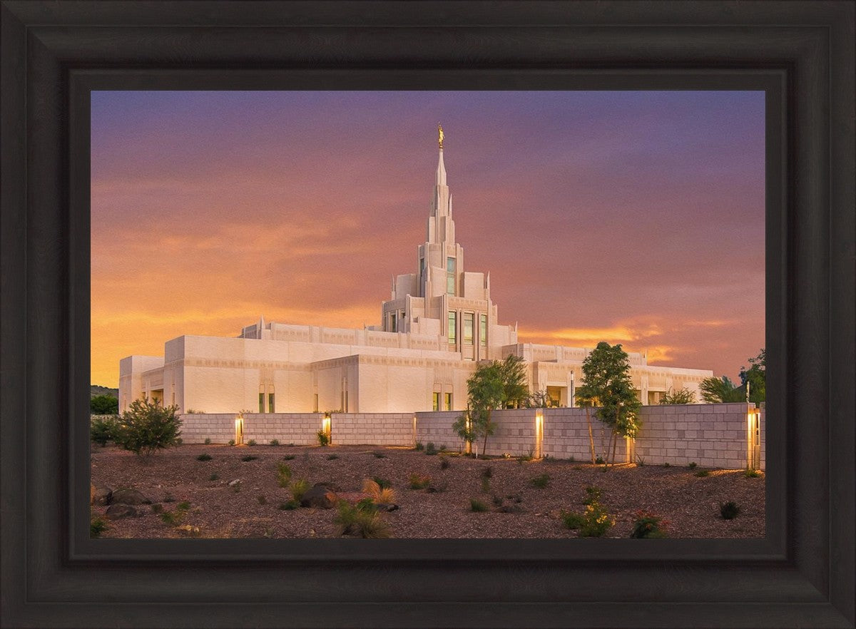 Phoenix Temple Sunset