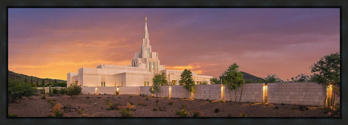 Phoenix Temple Sunset Gallery Wrap