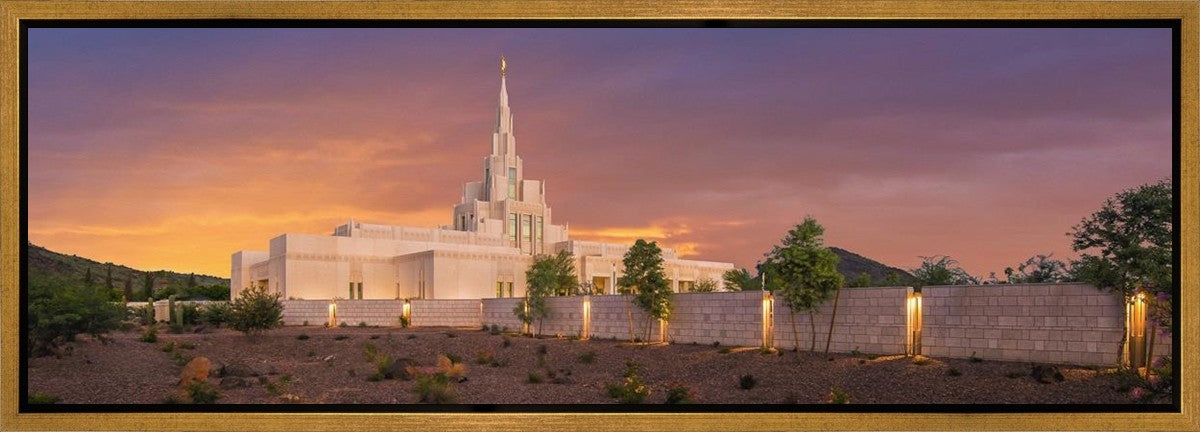 Phoenix Temple Sunset Gallery Wrap