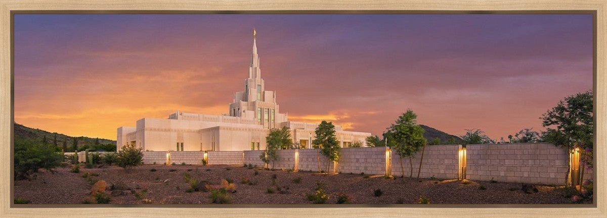 Phoenix Temple Sunset Gallery Wrap