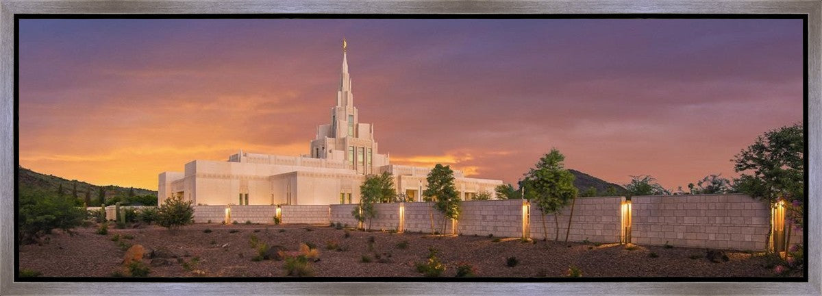 Phoenix Temple Sunset Gallery Wrap