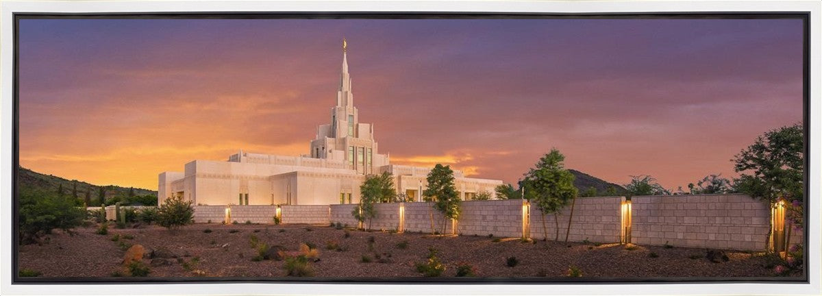 Phoenix Temple Sunset Gallery Wrap