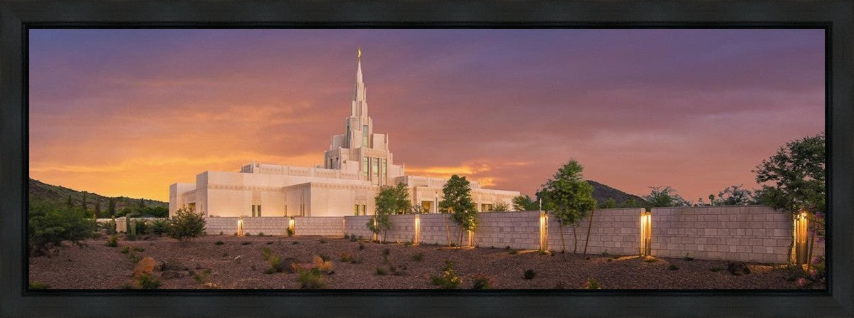Phoenix Temple Sunset Gallery Wrap