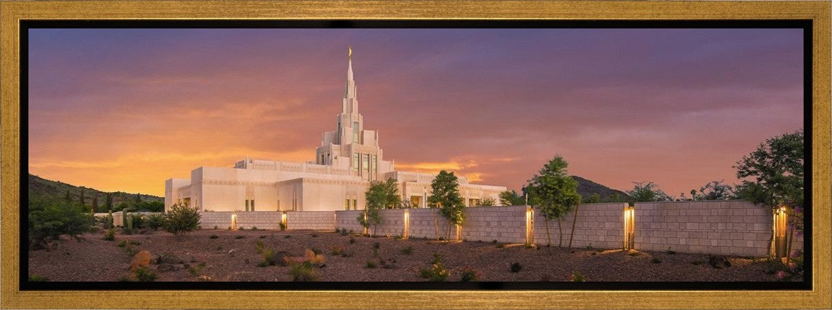Phoenix Temple Sunset Gallery Wrap