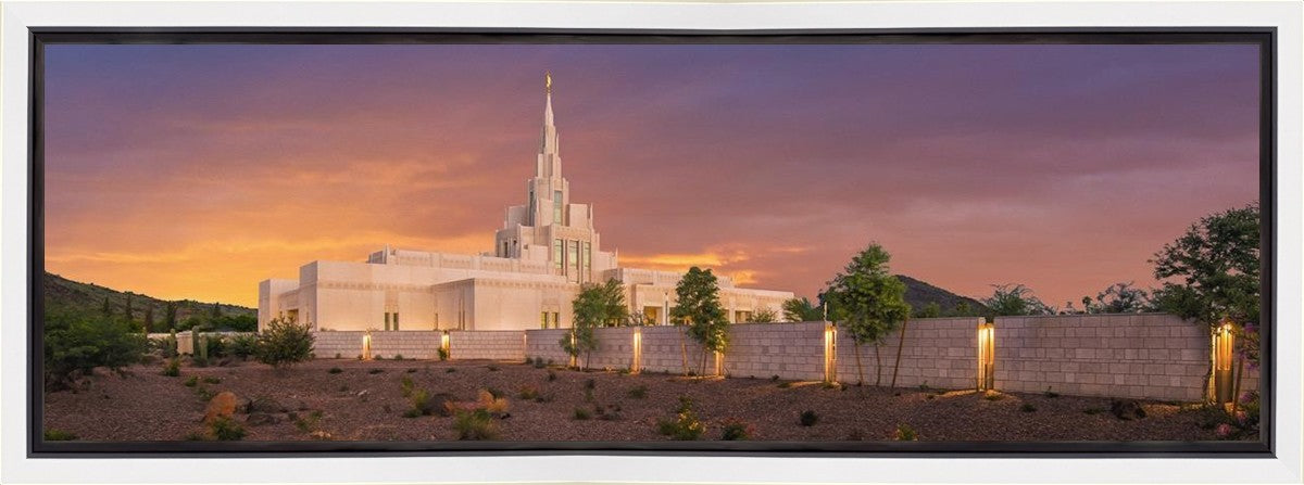 Phoenix Temple Sunset Gallery Wrap