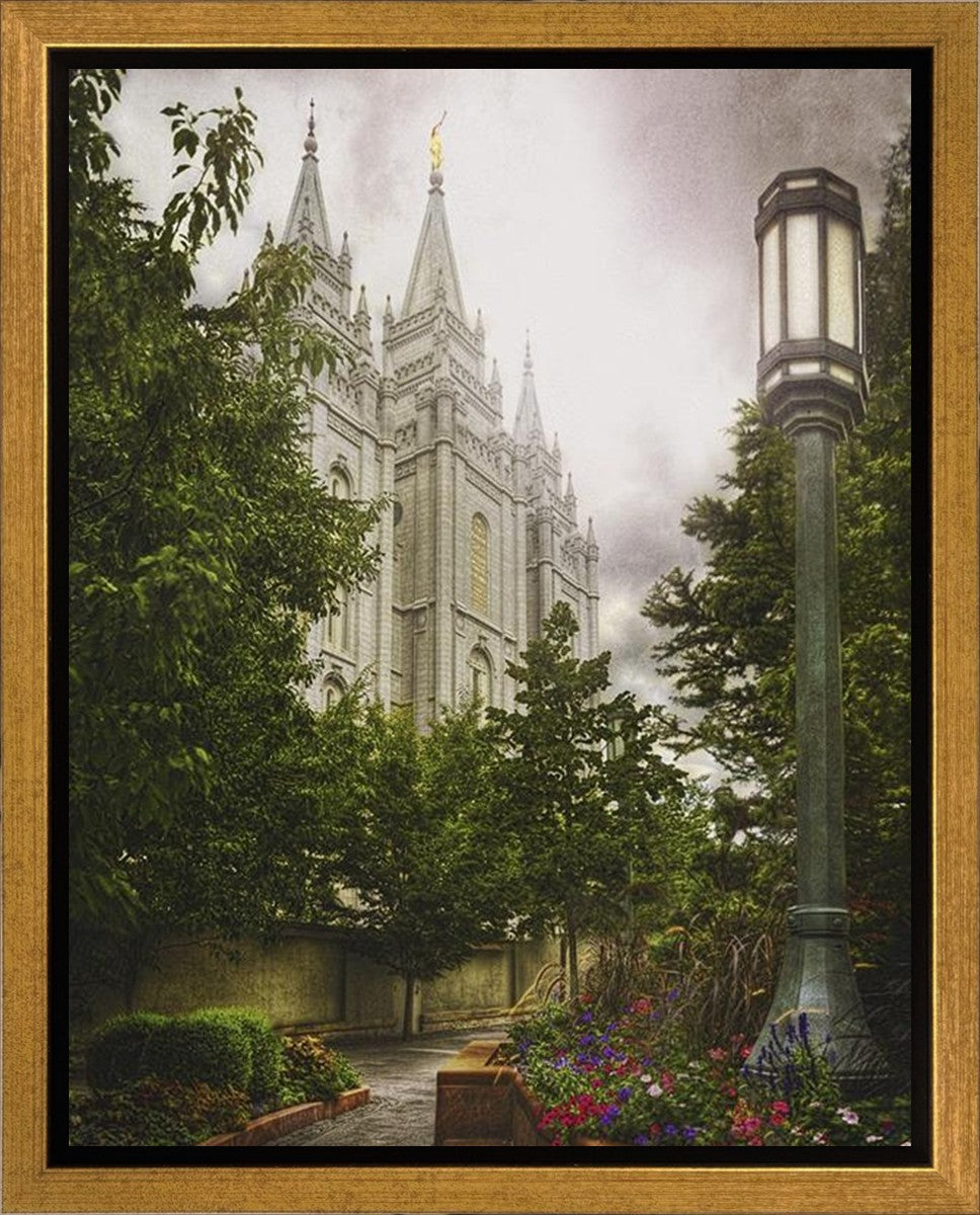 Salt Lake Temple Everglow Gallery Wrap