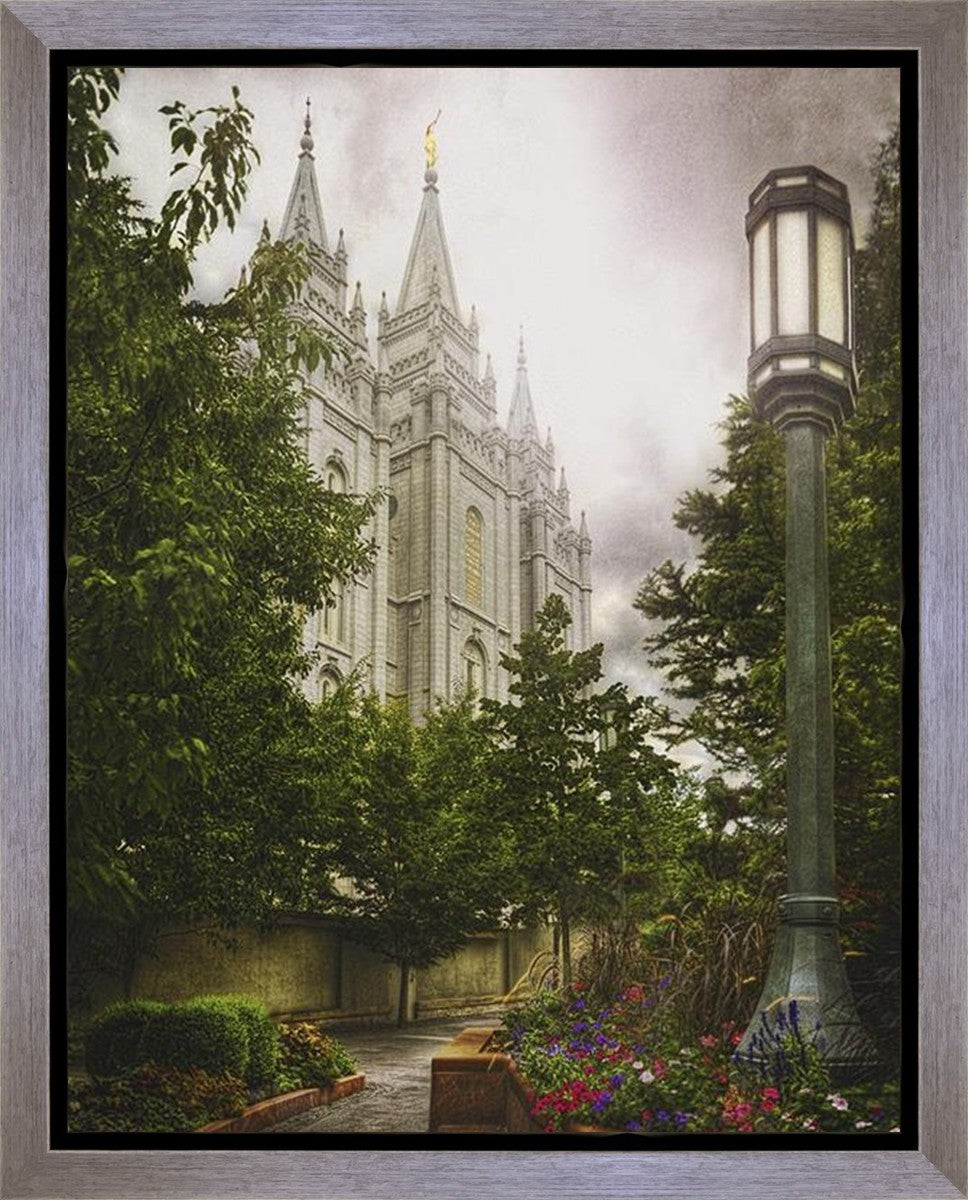 Salt Lake Temple Everglow Gallery Wrap