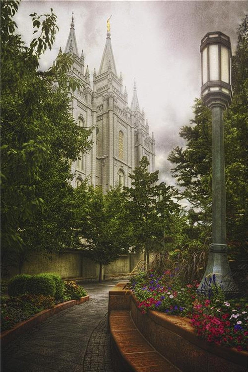 Salt Lake Temple Everglow Gallery Wrap