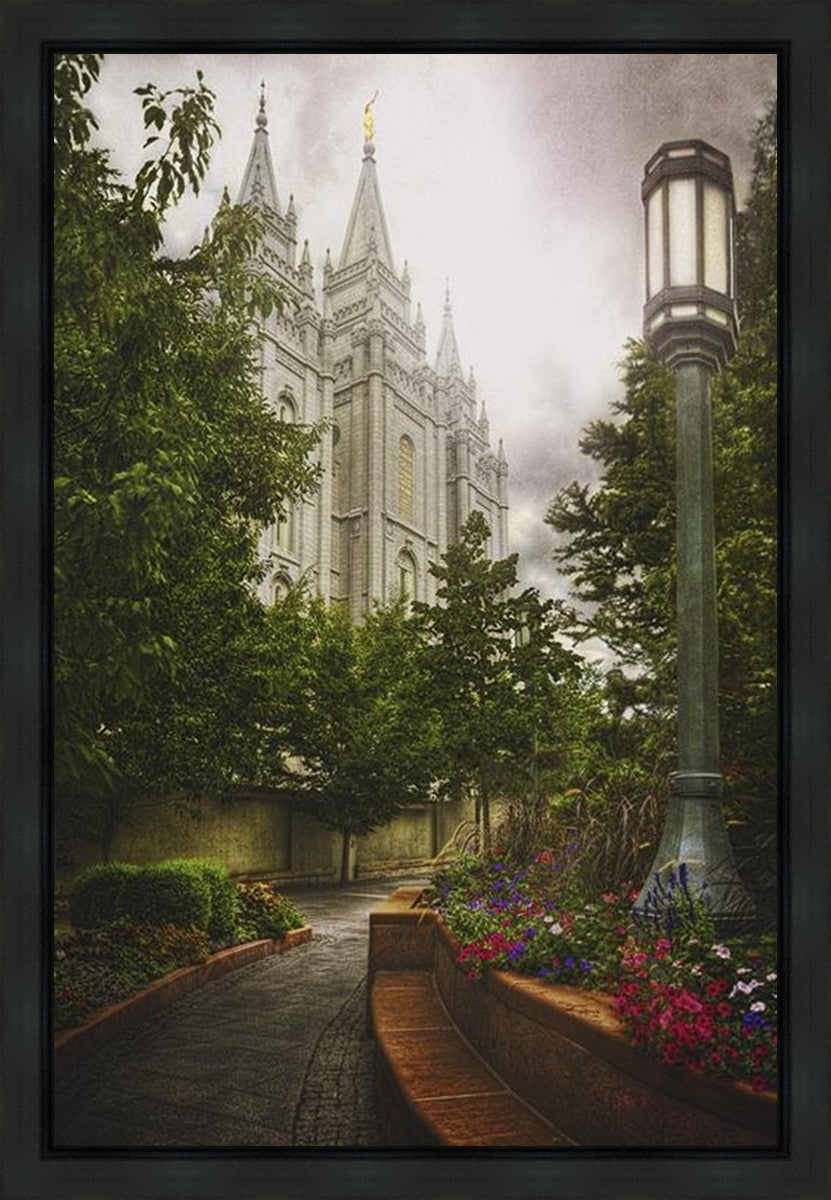 Salt Lake Temple Everglow Gallery Wrap