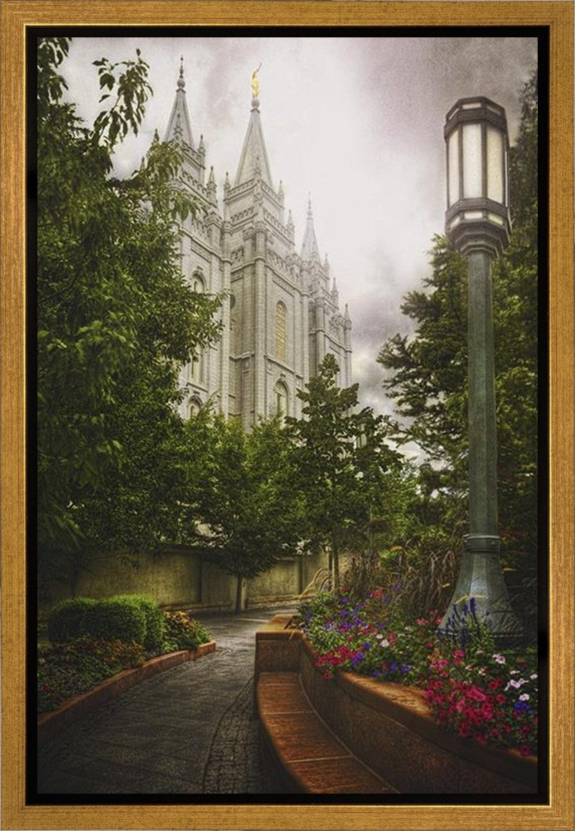 Salt Lake Temple Everglow Gallery Wrap