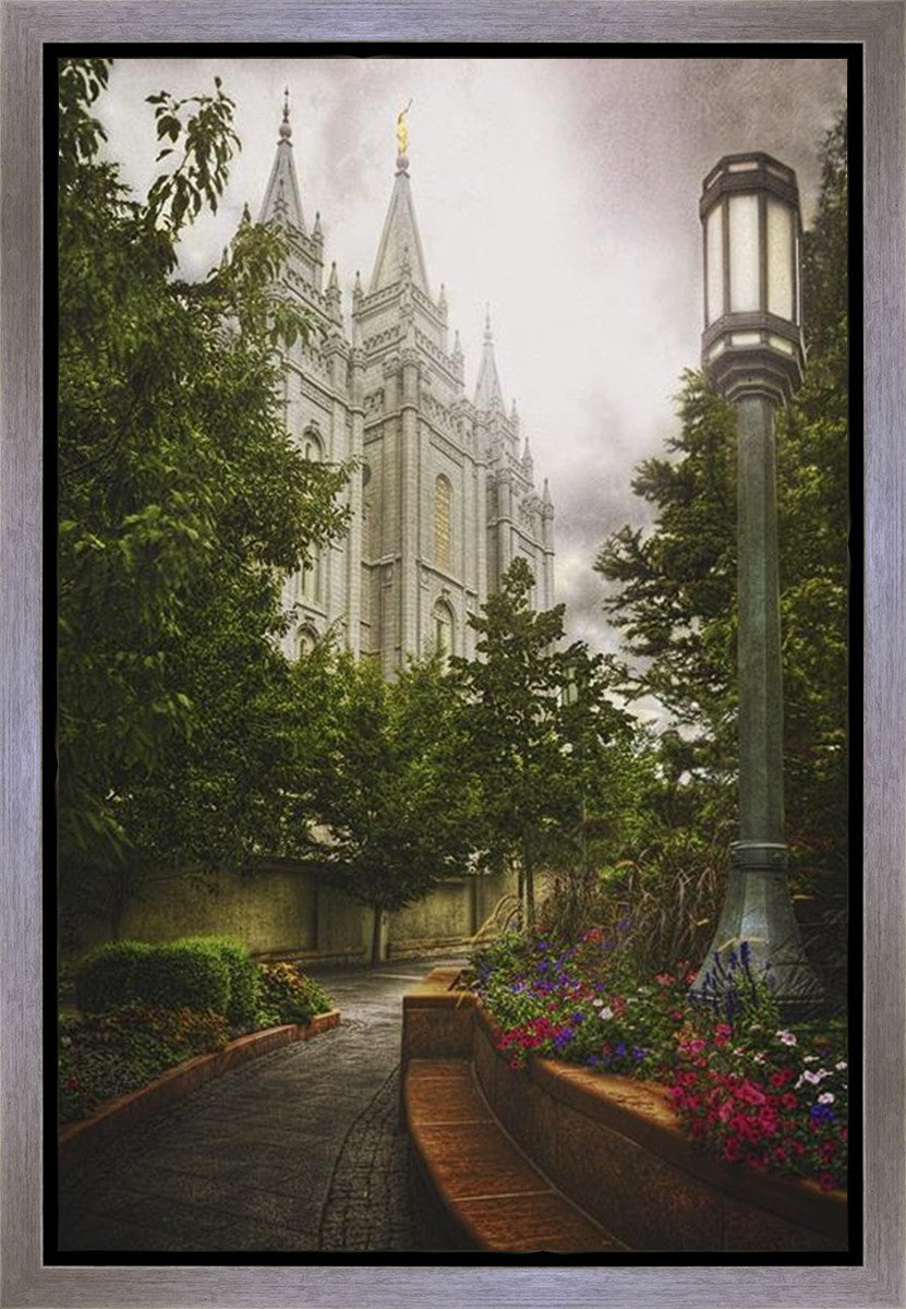 Salt Lake Temple Everglow Gallery Wrap