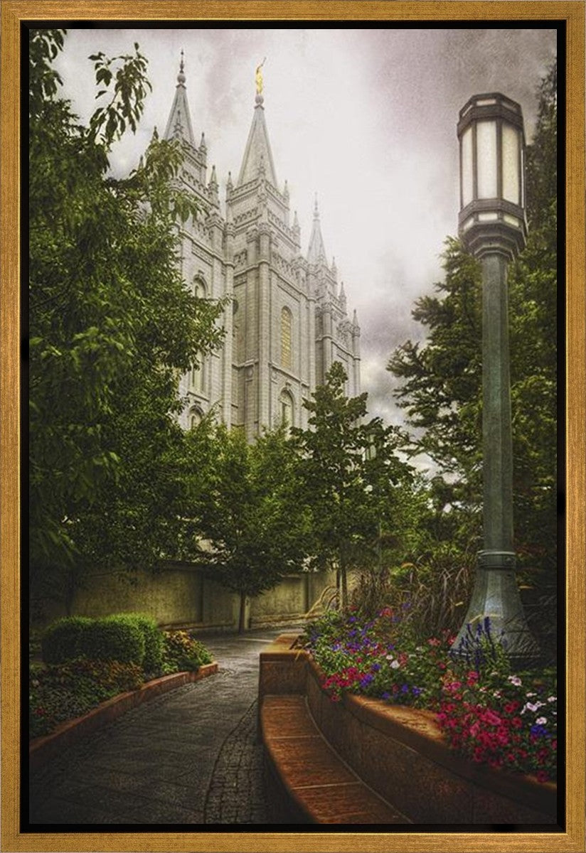 Salt Lake Temple Everglow Gallery Wrap