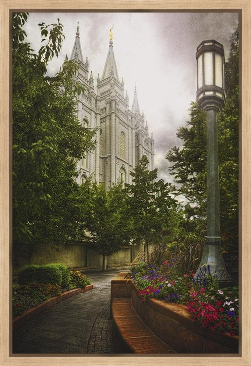 Salt Lake Temple Everglow Gallery Wrap