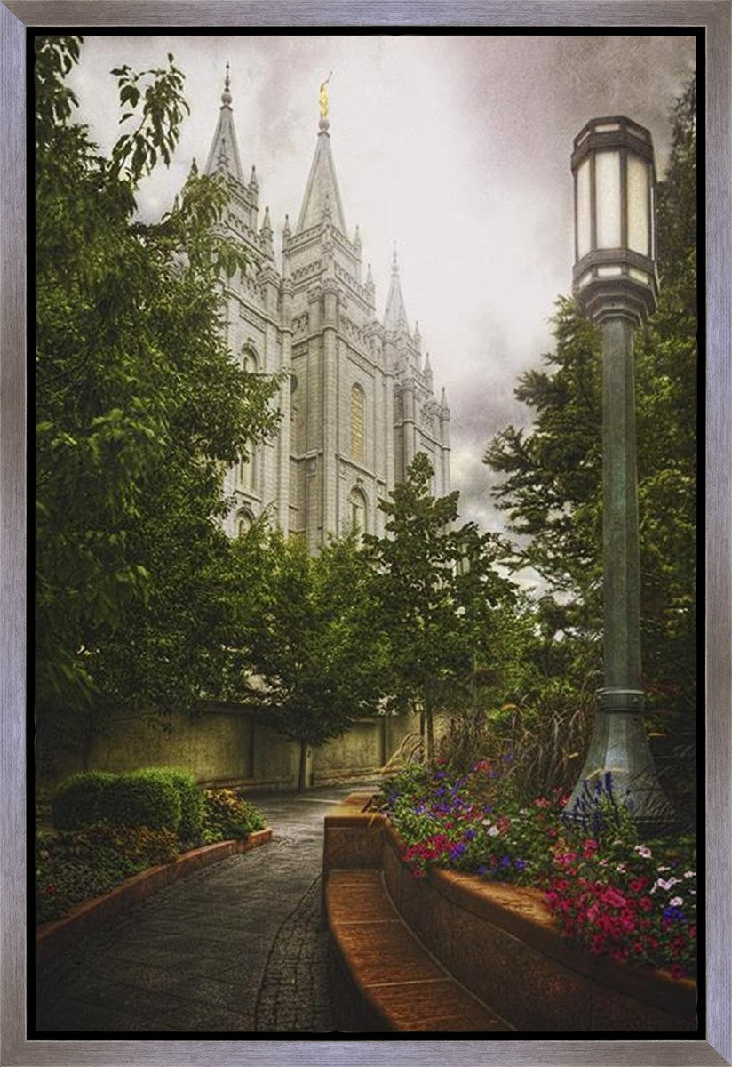 Salt Lake Temple Everglow Gallery Wrap
