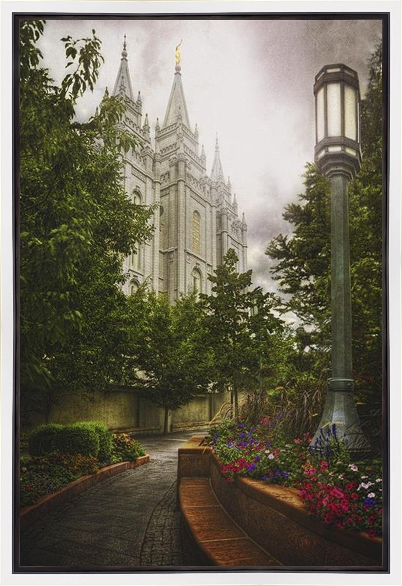 Salt Lake Temple Everglow Gallery Wrap