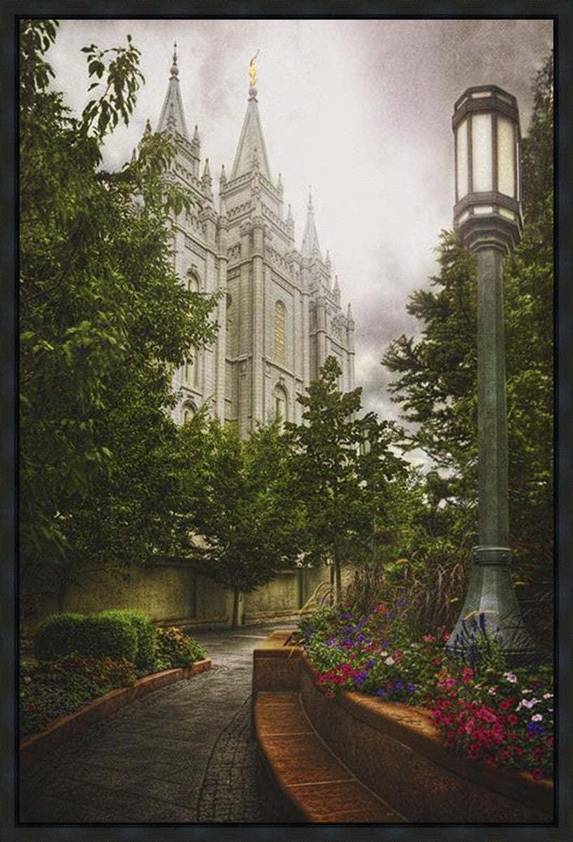Salt Lake Temple Everglow Gallery Wrap