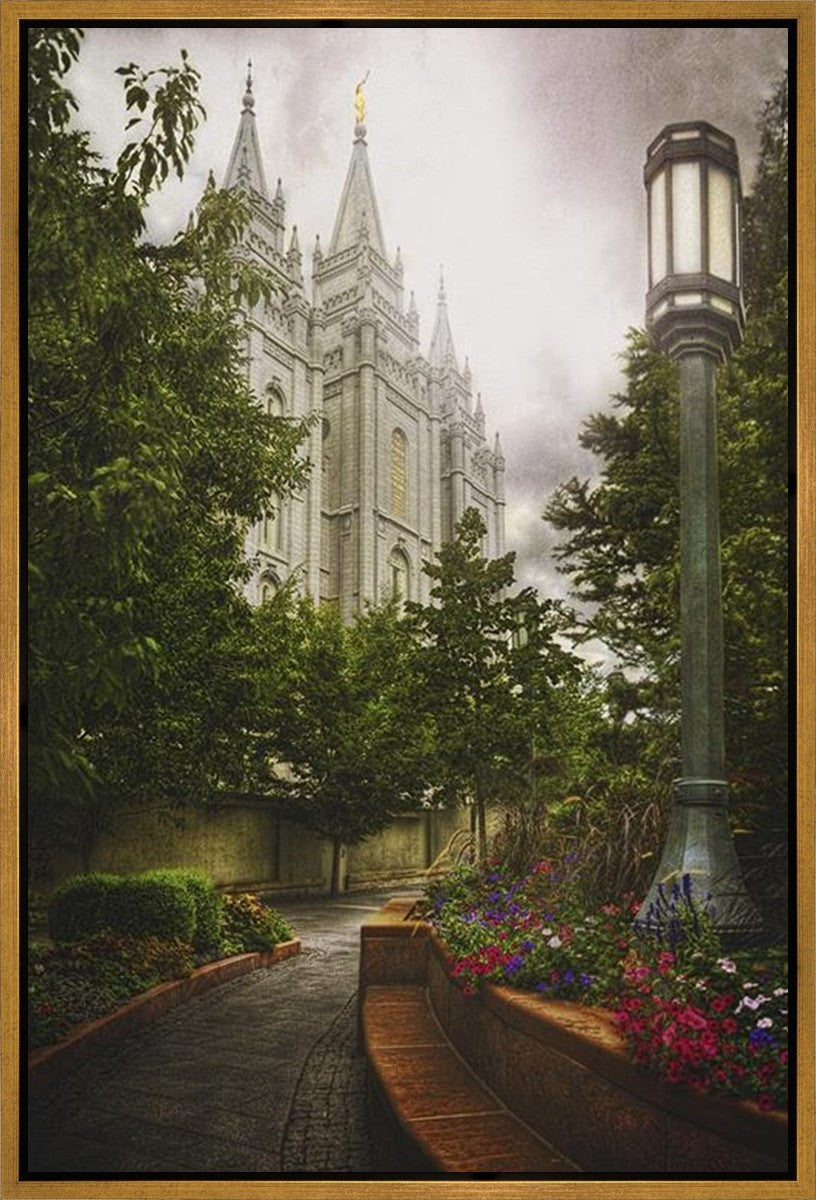 Salt Lake Temple Everglow Gallery Wrap