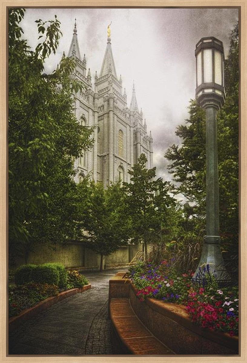 Salt Lake Temple Everglow Gallery Wrap