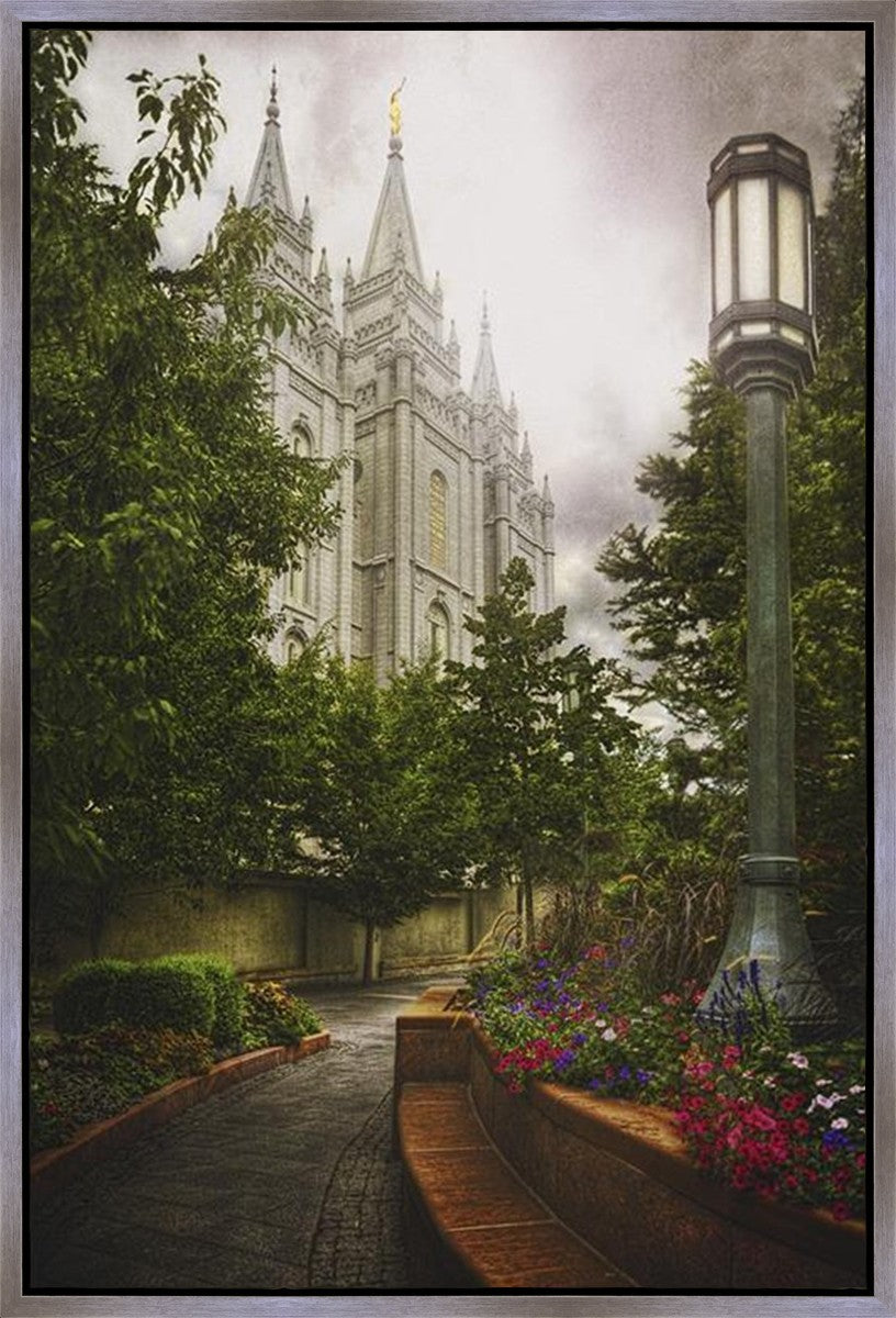 Salt Lake Temple Everglow Gallery Wrap
